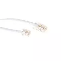 ACT White 5 metrų plokščias telefono laidas su RJ11 ir RJ45 jungtimis
