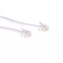 ACT baltas 2 metrų plokščias telefono kabelis su RJ12 jungtimis