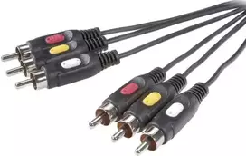 SpeaKa Professional SP-7869868 kompozitinis vaizdo kabelis 10 m 3 x RCA juodas (SP-7869868)