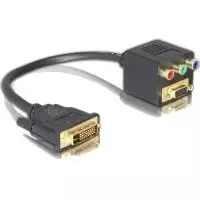 Adapteris DVI į VGA + 3x RCA DeLOCK 65061