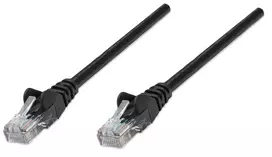 Intellinet tinklo laidas Cat5e, 20 m, juodas, CCA, U/UTP, PVC, RJ45, auksuoti kontaktai, apsaugotas nuo užkliuvimo, su gaubtu, garantija visam laikui