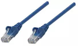 Intellinet Cat5e tinklo laidas, 20 m, mėlynas, CCA, U/UTP, PVC, RJ45, paauksuoti kontaktai, apsaugotas nuo užkliuvimo, su gaubtuku, viso gyvenimo garantija