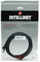 Intellinet tinklo jungiamasis kabelis Cat5e, 15 m, juodas, CCA, U/UTP, PVC, RJ45, paauksuoti kontaktai, be užkabinimo, su apsauginiu gaubtu, viso gyvenimo garantija