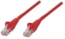 Intellinet tinklo laidas Cat5e, 15 m, raudonas, CCA, U/UTP, PVC, RJ45, auksuoti kontaktai, apsaugotas nuo užkliuvimo, su gaubteliais, viso galiojimo garantija