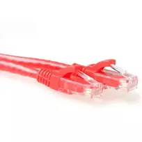 ACT Red 3 m U/UTP CAT6A jungiamasis kabelis su apsaugotais RJ-45 kištukais