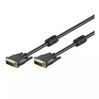 Wentronic Goobay DVI-D FullHD kabelis Dual Link, juodas, 10 m - DVI-D kištukas Dual-Link (24+1 kaištis) > DVI-D kištukas Dual-Link (24+1 kaištis) (93109)