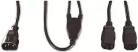 Maitinimo laidas Tecline 580490 juodas 1,8 m C13 jungtis 2 x C13 jungtis