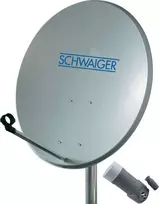 Palydovinės televizijos sistema SCHWAIGER SPI5500SET1 vienam vartotojui, lėkštės rinkinys be imtuvo