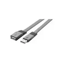 Renkforce 1362468 USB 2.0 ilginamasis kabelis, USB-A kištukas–USB-A lizdas, 1 m, labai lankstus, juodas