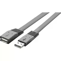 Renkforce 1365367 USB 2.0 ilginamasis kabelis, USB-A kištukas–USB-A lizdas, 3 m, labai lankstus, juodas