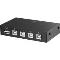 USB jungiklis Renkforce RF-4106952 — 4 prievadų USB 2.0, juodas
