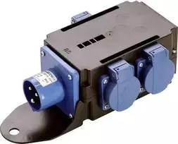 Maitinimo skirstytuvas AS Schwabe MIXO WESER 230V – 1x CEE 3p 230V 16A įėjimas, 3x Schuko 230V 16A išėjimai