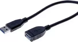 Tecline 532459 USB 3.0 kabelio ilgiklis, USB-A kištukas į USB-A lizdą, 5Gbit/s, 0,5 m, juodas