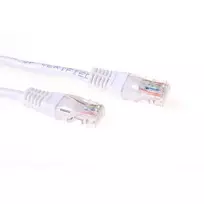 ACT White 10 metrų U/UTP CAT5E vytos poros kabelis su RJ45 jungtimis