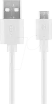 Goobay Micro USB įkrovimo ir sinchronizavimo kabelis, 2 m, skirtas Android įrenginiams (38666)