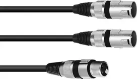 Audio kabelis XLR 3-pin 2 x XLR 3-pin Juodas Omnitronic 30225206