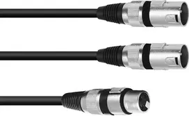 Audio kabelis XLR 3 kontaktų vyras į 2x XLR 3 kontaktų vyras 1,5 m Omnitronic 30225205