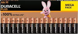 Duracell Plus AA elementai, 32 vnt. pakelis (00216913)