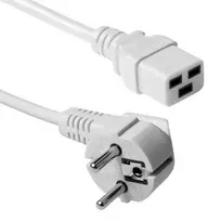 ACT AK5416 elektros laidas CEE 7/7 kištukas (kampinis) su C19 jungtimi, 3 m, baltas