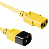 Maitinimo laidas ACT Powercord C13 - C14 geltonas 5 m