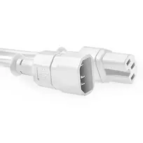 ACT AK5436 elektros maitinimo laidas su C14 ir C15 jungtimis, 1,2 m, baltas