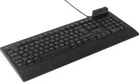 Renkforce RF-CKB-200 USB klaviatūra vokiška, QWERTZ, juoda, su išmaniąja kortelių skaitytuvu