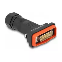 DeLOCK D-Sub HD 26 kontaktų kištukas su IP67 vandeniui atspariu korpusu