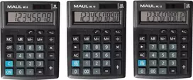 Stalinis skaičiuotuvas Maul MC 10 juodas, 10 skaitmenų, baterija/saulė (137 x 31 x 103 mm)