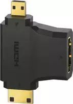 Hama 00305020 HDMI adapteris, HDMI Type A (standartinis) į HDMI Type C / HDMI Type D, juodas