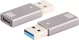 Jungties keitiklis ShiverPeaks BS14-05033 USB A į USB C pilka