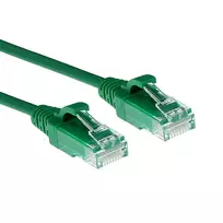 ACT Green 0,15 m LSZH U/UTP CAT6 plonas jungiamasis kabelis su apsaugotais RJ45 kištukais