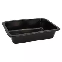 Vienkartinis maisto indas Papstar 96552 Polipropilenas Juodas 227x178x45mm