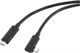 Renkforce šviesolaidinis USB-C®-Display kabelis USB 3.2 Gen2, USB-C® kištukas vienoje pusėje kampuotas, 10.00 m, juodas RF-5625884