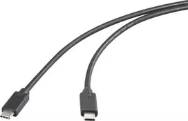 Renkforce USB-C laidas USB 3.2 Gen2x2 Kištukas Kištukas 2,00 m Juodas TPE apvalkalas (RF-6609644)