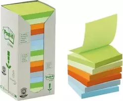 3M Post-it lipnūs lapeliai Kvadratiniai Mėlyni, Žali, Rožiniai, Violetiniai 100 lapų