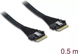 DELOCK PCIe 4.0 plonas SAS kabelis SFF-8654 8i (0,5 m) modelis 82303