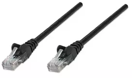 Intellinet tinklo kabelis Cat5e, 7,5 m, juodas, CCA, U/UTP, PVC, RJ45, auksuoti kontaktai, be užkabinimo, su apsauginiu gaubteliu, viso gyvenimo garantija