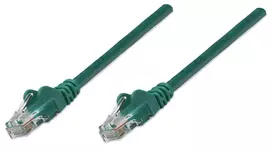 Intellinet tinklo jungiamasis kabelis, Cat5e, 7,5 m, žalias, CCA, U/UTP, PVC, RJ45, paauksuoti kontaktai, su apsauga nuo užkliuvimo, su batu, viso gyvenimo garantija