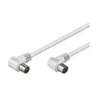 Wentronic Goobay Antenos kampinis jungiamasis kabelis, baltas, 1,5 m – IEC/Coax kištukas 90° IEC/Koax lizdas 90° (11520)
