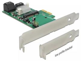 DeLOCK 89371 vidinė PCIe sąsajos plokštė su trimis SATA 6Gb/s ir mSATA prievadais