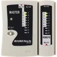 Basetech kabelių testeris BT-100, tinkamas RJ-45, RJ-11