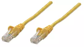 Intellinet 338424 tinklo komutacinis kabelis, Cat5e, U/UTP, RJ45, 1,5 m, formuotas, be fiksatoriaus, geltonas