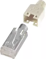 renkforce RJ45 kištukas, ekranuotas CAT5e, tiesus, 8P8C H9540.1-10 smėlio spalvos, 10 vnt.