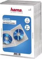 Hama Double DVD Jewel Case, 5 vnt., permatomas, 2 diskams