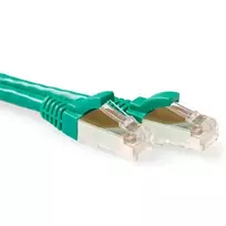 ACT Green 20 m S/FTP CAT6A patch kabelis su apsaugotais RJ45 kištukais