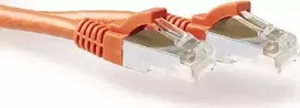 ACT Orange 0.50 metro SFTP CAT6A pataisos laidas su RJ45 jungtimis, be užkabinimo
