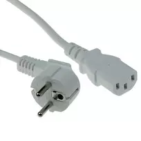 ACT maitinimo laidas CEE 7/7 kištukas (kampuotas) - C13 balta 2 m