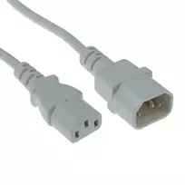 Maitinimo laidas ACT Powercord C13 - C14 baltas 1,2 m