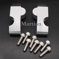 CNC Machining Handlebar Risers Bar Clamp Extend Adapter With Bolts for Benelli BJ600  600 BM600 TNT600 white