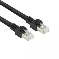 ACT Black 7 metrų S/FTP CAT7 PUR lankstus jungiamasis kabelis su apsaugotais RJ45 kištukais (atitinka CAT6A)